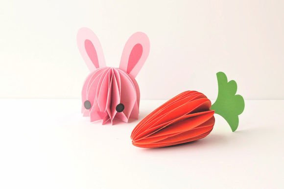 3D Honeycomb Easter Bunny & Carrot SVG Shapes Review