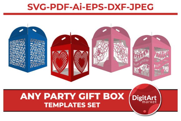 3D SVG Shapes: Party Gift Box Template Review