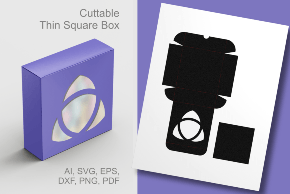 Almost Triangle Window Thin Square Box 3D SVG Review