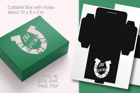 Be Lucky 3D SVG Template for Gift Boxes