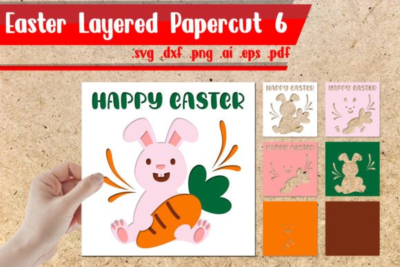 Easter Layered Papercut 6: 3D SVG for Shadow Boxes