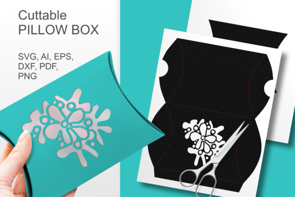 Flower Fantasy Pillow Gift Box Template: 3D SVG Review