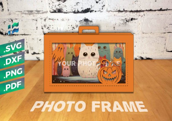 Halloween SVG Shadow Box Frame: 3D SVG for Web