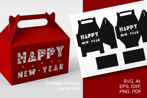 Happy New Year Stars Gable Box SVG Review