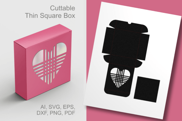 Heart with Cross-over Lines Square Box Review