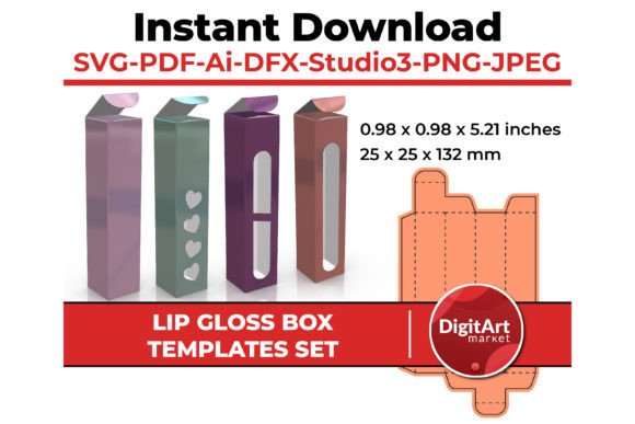 Lip Gloss Box Template SVG: 3D SVG Shapes Review