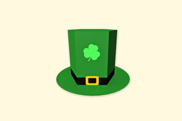 Saint Patricks Hat 3D SVG: Shapes for Creative Design