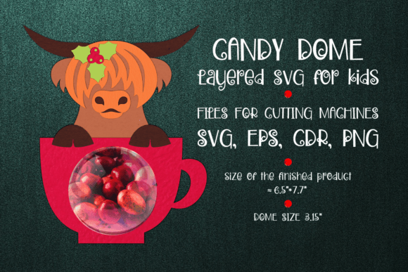 Scottish Highland Cow Cup: 3D SVG Shapes
