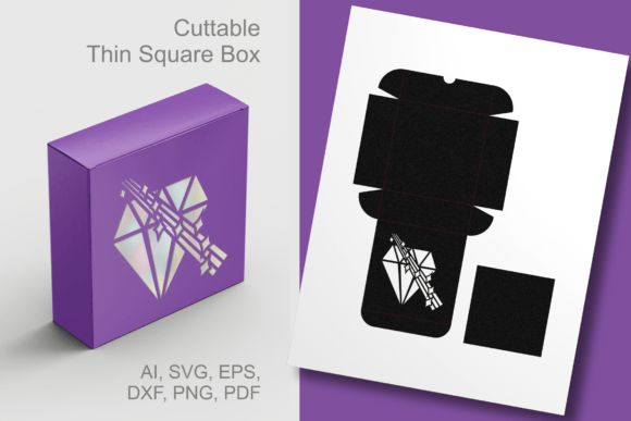Shiny Diamond Thin Square Box Template Review