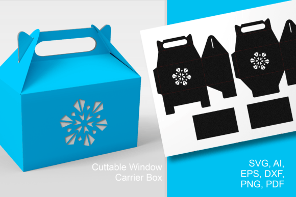 Snowflake Star Cutout 3D SVG for Gift Boxes