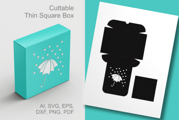 Umbrella Baby Shower Square Window Box 3D SVG Review